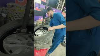 165 65 R 14 tyre fittingtyre worknew tyreCar tyreservicenewYouTube [upl. by Leakim]