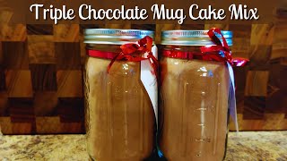 Triple Chocolate Mug Cake Mix  Homemade Christmas Presents  Gifts In A Jar  Homemade Cake Mix [upl. by Wilmar705]