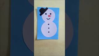 Snowman craft paper ☃️ [upl. by Ayalahs]