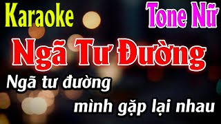 Ngã Tư Đường Karaoke Tone Nữ Karaoke Lâm Organ  Beat Mới [upl. by Riobard]