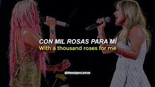 Rosas Letra  Karol G y Amaia Montero La Oreja de Van Gogh En Vivo [upl. by Noryak953]