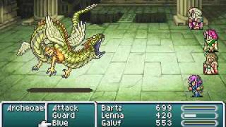 Final Fantasy V Advance Boss 13  Archaeoaevis [upl. by Anavahs]