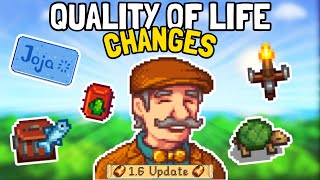 All Quality Of Life Changes Added To Stardew Valley 16 [upl. by Philana]