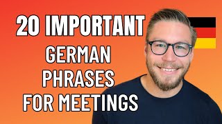 20 Important German Expressions Business German Vocabulary [upl. by Lydia362]