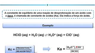 Equilíbrio ácidobase em solução aquosa Química Geral [upl. by Penny]