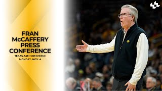 We turned it over too much in the first half Fran McCaffery weighs in on Iowa season opener  Nov [upl. by Gabby]