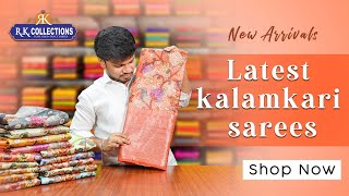 Latest Kalamkari Sarees I wwwrkcollectionsin I [upl. by Keily]