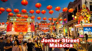 Jonker Street Pasar Malam  Street Food Night Market in Malacca [upl. by Beyer]