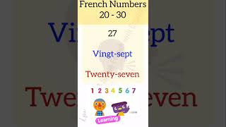 FRENCH NUMBERS FROM 20 TO 30 frenchforbeginner trending viralshorts frenglish [upl. by Emelyne]