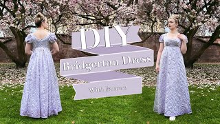 DIY Bridgerton Dress  With Pattern  Paneled Skirt  Regency Gown [upl. by Assirol464]