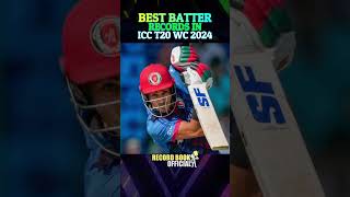 Best Batter Record in ICC T20 World Cup 2024  Cricket Records  T20 Records  Record Book Official [upl. by Marigolda]