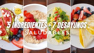 Una Semana de Desayunos Saludables con 5 ingredientes básicos [upl. by Findlay]