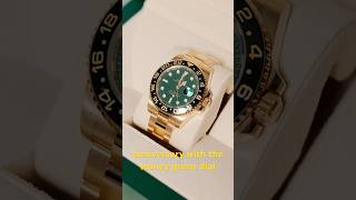 EXCLUSIVE MONEY GREEN DIAL 💰shorts rolex gmt gold luxurywatches watch [upl. by Aisatsan]