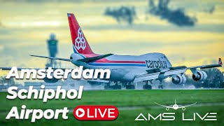 🔴 Live awaiting the full quad squad A343B744A388 at Amsterdam Schiphol Airport [upl. by Dittman]