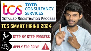 TCS Smart Hiring 2024 Step By Step Complete Registration Process [upl. by Tnemelc]