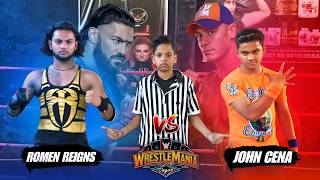 WWE WrestleMania 41  Roman Reigns vs John Cena Full Match  Backyard Wrestling [upl. by Shaw749]