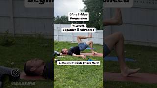 Glute Bridge Exercise Progression 4 Levels Beginner ➡️ Advanced [upl. by Yee]