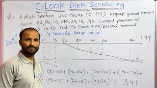 CLOOK Disk Scheduling Algorithm in Operating System Tutorials in Hindi [upl. by Eide]