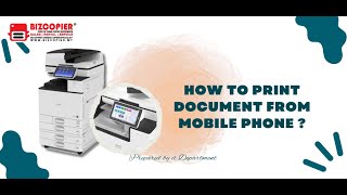 How To Print Document using Mobile Phone [upl. by Odranar]