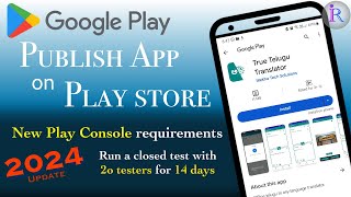 How to publish app in Google Play Store  2024 update [upl. by Cirdahc784]