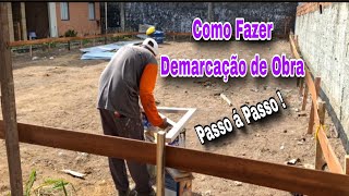 Demarcação de Obra Passo á Passo Vejam como Marcar Ponto de Estaca e Fazer o Gabarito [upl. by Fransisco316]