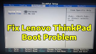 How To Fix Lenovo ThinkPad Windows Boot Problem T460s T470s T480s T490s etc [upl. by Tiduj]