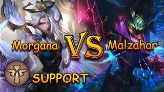 Morgana vs Malzahar  Support  Full game  League of Legends  patch 1324 [upl. by Edylc203]