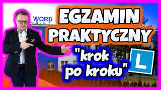 EGZAMIN PRAKTYCZNY na PRAWO JAZDY quotkrok po krokuquot WORD Rzeszów [upl. by Litnahs]