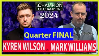 Kyren Wilson vs Mark Williams Quarter Final Highlights  Champion of Champions 2024  snooker2024 [upl. by Afatsum175]