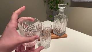 Godinger Dublin Whiskey Decanter Bar Set with 4 Old Fashioned Glasses Review [upl. by Carlson]