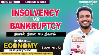 Insolvency vs Bankruptcy  Lecture 51  Chapter 11  Indian Economy  Ramesh  Manoranjan Lectures [upl. by Ynohtnad160]