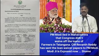 Modi that Congress didnt waive off loans of Farmers in TelanganaCM Revanth Reddy has sent the loan [upl. by Adrianne710]