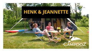 Campooz bezitters Henk en Jeannette over kamperen met de vouwwagen opzetgemak en de Trekking luifel [upl. by Desiri]