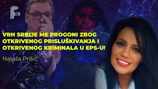 Nataša Prišić  VRH SRBIJE ME PROGONI ZBOG OTKRIVENOG PRISLUŠKIVANJA I OTKRIVENOG KRIMINALA U EPSU [upl. by Trembly]