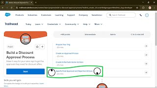 Specify Final Approval and Rejection Actions  Build a Discount Approval Process  Salesforce 2024 [upl. by Fisch]