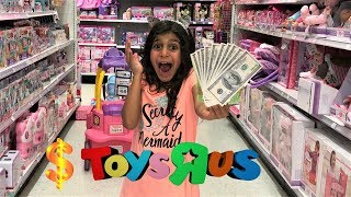 DEEMA SPENDS 100 In 10 MINUTES Toy Hunt Shopping Challenge at TOYS R US [upl. by Benedikt]