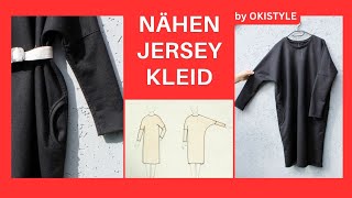 Jersey Kleid mit Dolmanärmel nachgenäht [upl. by Nigen]