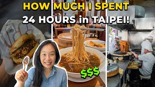 How Much  I Spent 24 HOURS in Taipei Full Day Eating amp Exploring  Taiwan Travel Vlog 🇹🇼 [upl. by Gnilrac664]