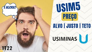 USIMINAS USIM5 Preço ALVO JUSTO e TETO  Vale a Pena comprar USIM5 usim5 usim3 usiminas [upl. by Nottus]