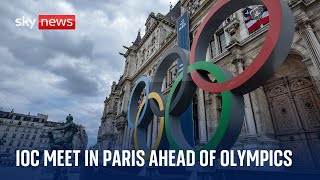 International Olympic Committee news conference ahead of Paris 2024 Olympics [upl. by Porush]