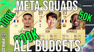 FIFA 22  Best META Starter Squads For All Budgets 50k  100k  150k  250k  500 [upl. by Anidam571]