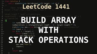 Build an Array With Stack Operations  LeetCode Weekly Contest 188 [upl. by Meggy]