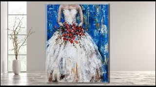 Step by Step Abstract Painting for beginners  Easy Abstract Figure MariaArtHome [upl. by Seel]