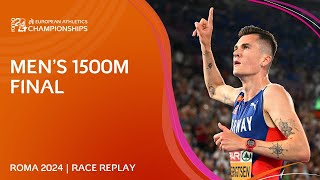 INVINCIBLE Ingebrigtsen 💫 Mens 1500m final replay  Roma 2024 [upl. by Aramot]