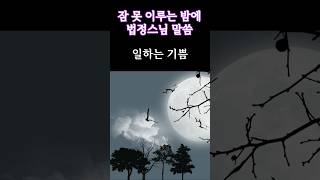 잠 못 이루는 밤에 법정스님 말씀일하는 기쁨 명언 법정스님명언 [upl. by Eenal]