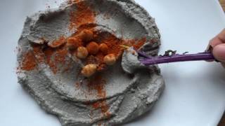 Dorm Room Munchies Black Tahini Truffle Hummus [upl. by Onaireves]