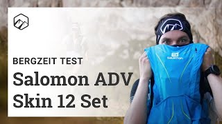 Im Test Salomon ADV Skin 12 Set Trailrunningweste  Bergzeit [upl. by Anayaran]