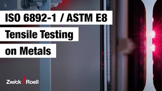 Metal tensile test to ISO 68921 Method A and ASTM E8 [upl. by Undry]