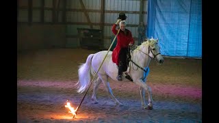 Come Alive  Fire Garrocha Routine by Bethany Tuskey and Andalusian Ilustre [upl. by Nehr903]