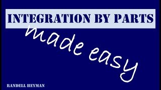 Integration by parts made easy [upl. by Prevot]